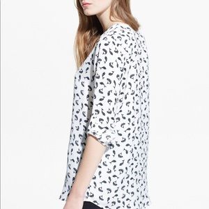 Mango Fish Print Blouse